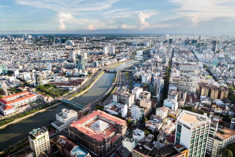 Aerial View of Ho Chin Minh City