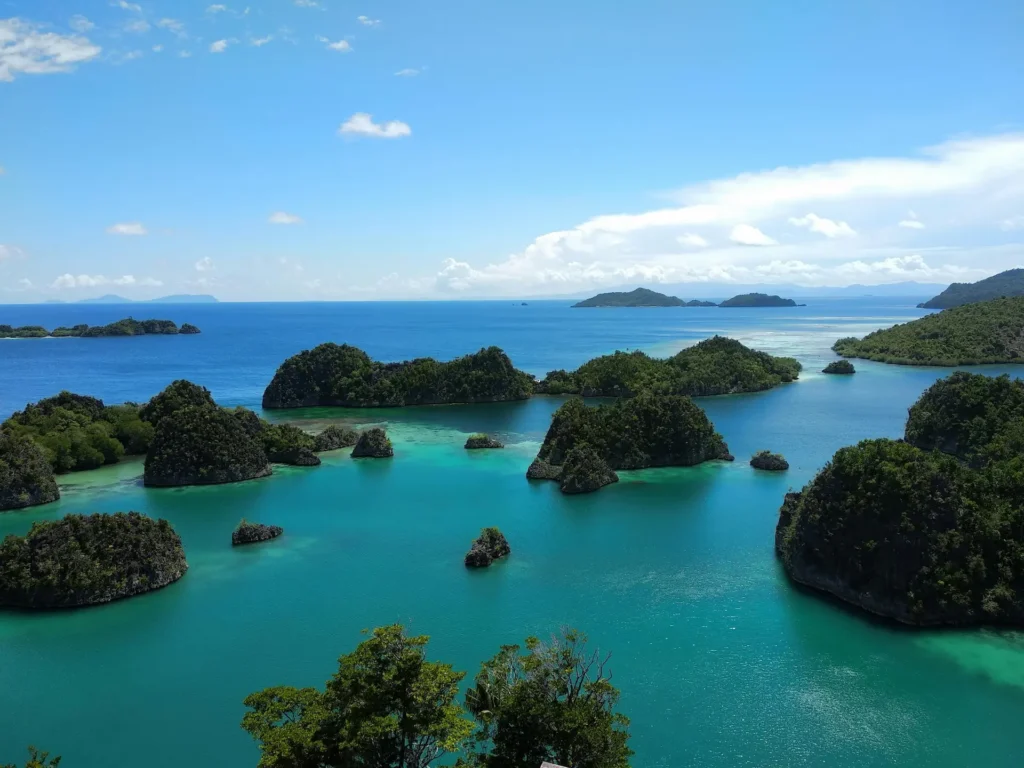 Aerial view of Raja Ampat islands, Indonesia