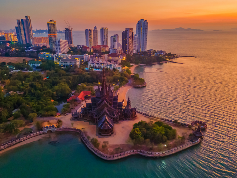 Aerial view of Pattaya, thailand